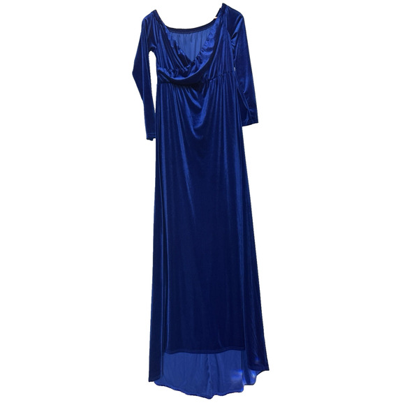 Womens Velvet Victorian Festival Maxi Dress Size M Renfair Whimsygoth Regal Glam - Picture 8 of 11